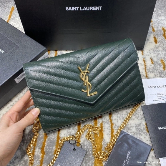 Tony Luxuries CHAIN CASSANDRE MATELASSÉ WALLET YSL 0820